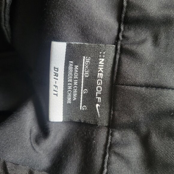 Nike Golf Dri-Fit Mens Black Pants Size 36x30 Polyester Blend - Picture 5 of 8